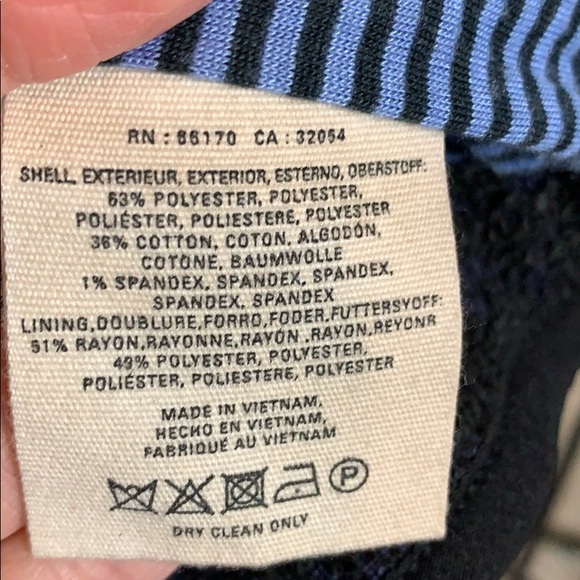 Anthropologie Cartonnier Navy Blue Textured Blazer - Picture 8 of 8